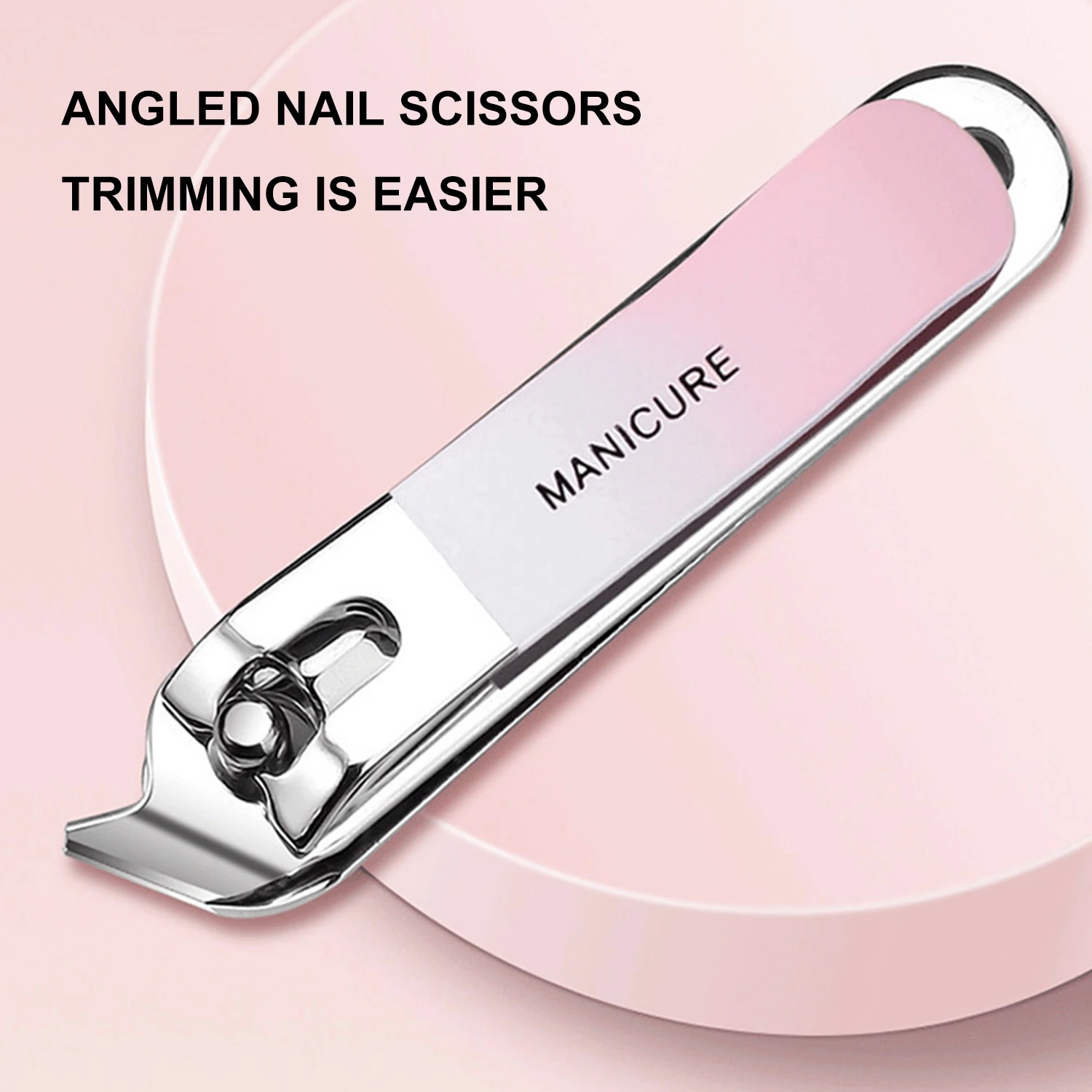 CALIYI Portable Nail Clippers Nail File Fingernail Toenail Cutter Splash-proof Scissor Art Manicure Tool 4pcs