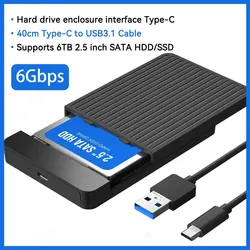 High - Speed 2.5 Hard Drive Enclosure with USB - C Connectivity (External case USB3.1)