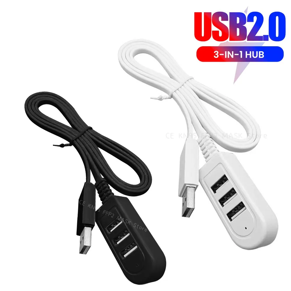 3 In 1 USB HUB Splitter Socket Multi-function USB Charger Port Hub High Speed Data Transfer For PC Laptop 30cm/120cm Hub