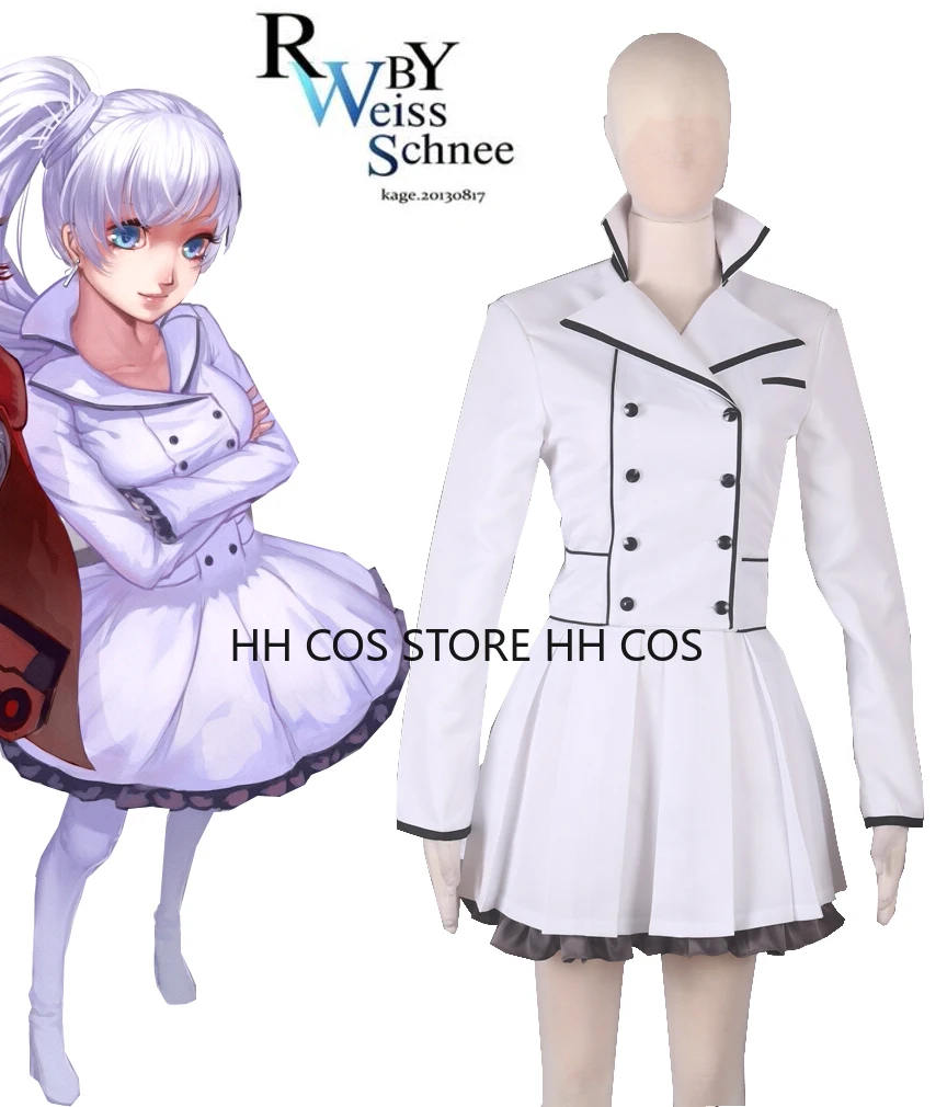 

Белое платье Weiss шэньи Лолита, костюм для косплея, аниме одежда