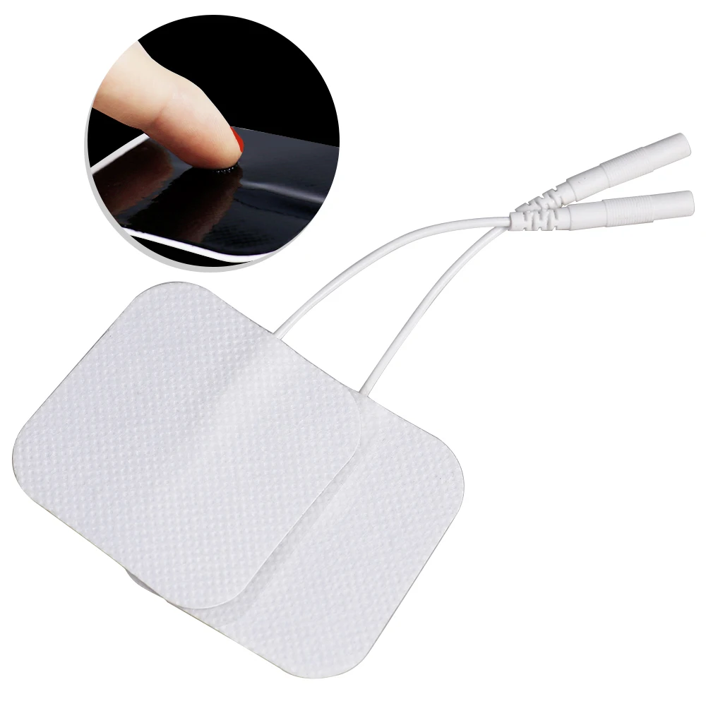Tens Electrode Pads 50/100 Pcs 5x5cm Reusable Self Adhesive Massage Patch Nerve Muscle Stimulator Digital Physiotherapy Massager