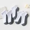 5 Pairs/Lot 2023 New Summer Children Socks Cotton Kids Fashion Black White Gray For 1-12 Years Teen Student Baby Girl Boy Socks 6