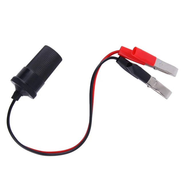 1pc 12v 50a Auto-batterie-klemmen-terminal Clip-on Zu  Zigarettenanzünder-steckdose Adapter Stecker Verlängerungskabel Mit  Alligator-krokodilklemmen - Industrie & Handel - Temu