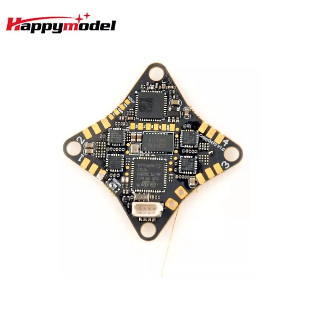 HappyModel CrazyG473 V1.0 AIO Контроллер полета 5 в 1 со встроенным UART ELRS и 5,8G OpenVTX для 65 мм 1S Micro FPV thumbnail 2