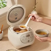 Cuiseur à riz domestique-revêtement en céramique antiadhésif, intelligent non revêtu, pour 3 personnes, marmite à vapeur pour bouillie de riz 2