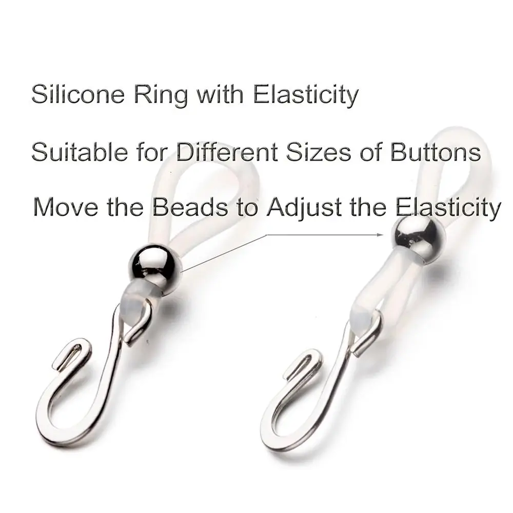 금속 지퍼 거치대 교체 범용 실리콘 지퍼 후크, 내구성 청바지 지퍼