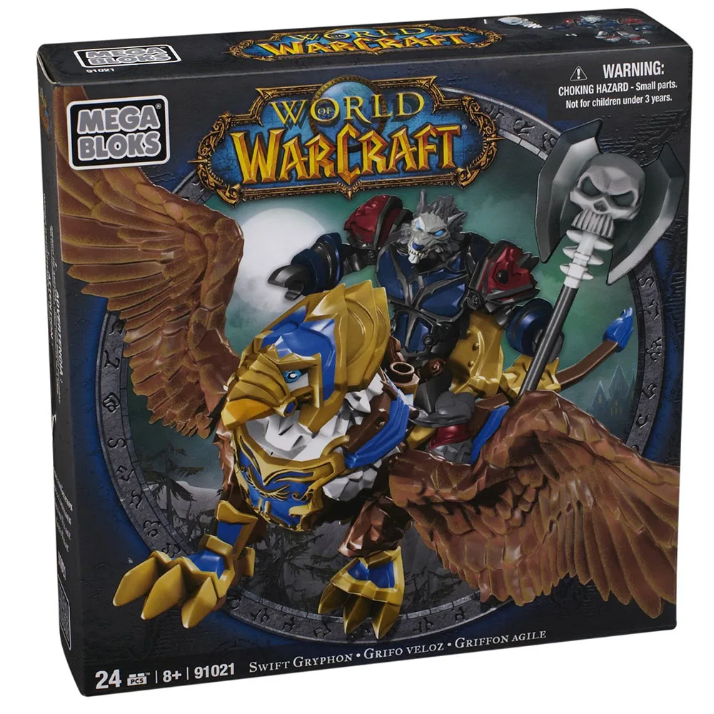 

Оригинальные фигурки Mega Bloks World of Warcraft Swift Gryphon and Graven Alliance Wargen Death Knight, коллекционные фигурки, детские подарки