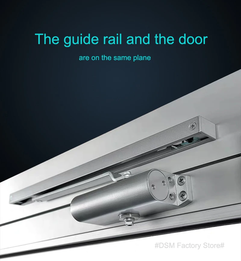 Buffered Door Closer Household Hydraulic Automatic 90 Degree Positioning Door Closer 85KG Load Bearing WM02804