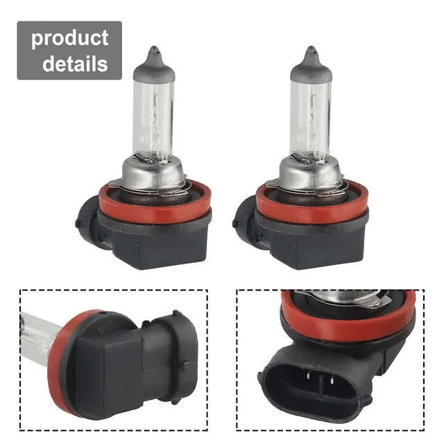 Light Halogen Bulbs 55W 6000K Accessories Fog Quartz 4.6A White H11 Halogen Head Light Lamp Parts Super Bright 3