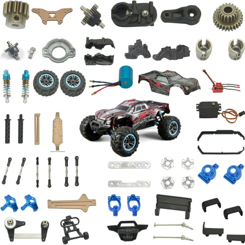 RC Car Accessories Kit: ESC, Motor, Battery, Drive Shaft, Chassis, and More