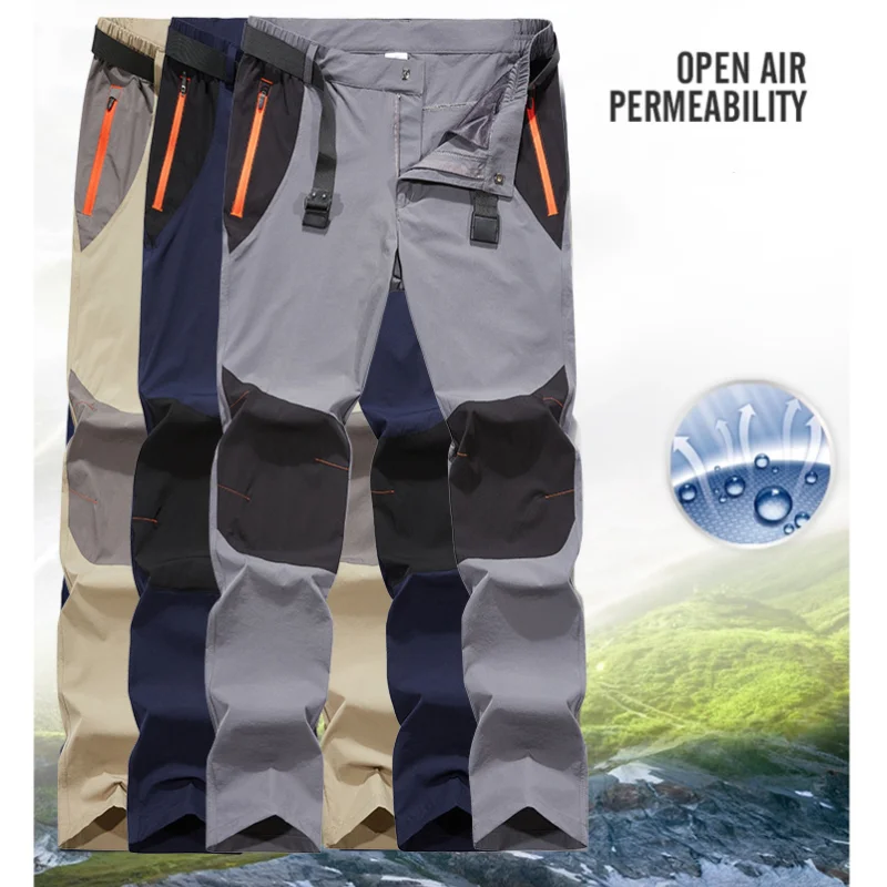 

Tactical Waterproof Cargo Pants Men Summer Quick Dry Long Trousers Male Outdoor Sport Trekking Camping Fishing Pants Size M-4XL