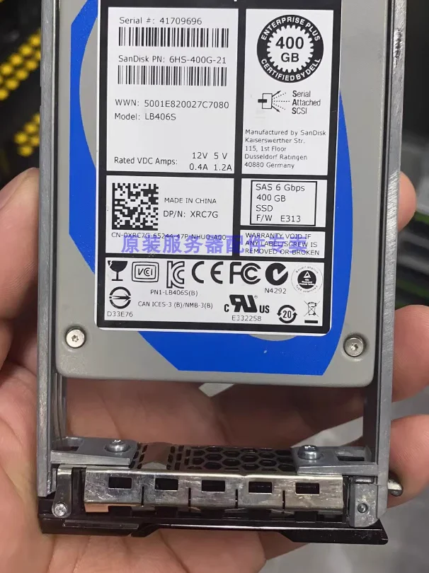 For 0XRC7G XRC7G LB406S 6HS 400G 21 400G SAS 6Gb Combe hard drive SSD