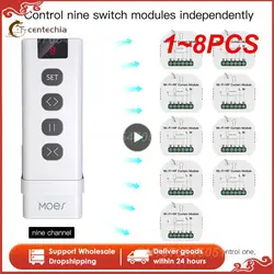 Tuya-Joli de rideau avec télécommande, volet roulant électrique, écran solaire, WiFi, Smart Life, Google Home, Alexa, RF433, 1-8 pièces