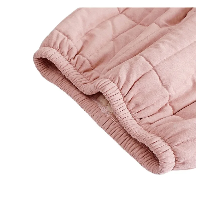 2023 New Cotton Pajama Women's Winter Triple Layer Cotton Padded Thick Sleepwear Warm Coral Fleece Loungewear Loose Homewear Set