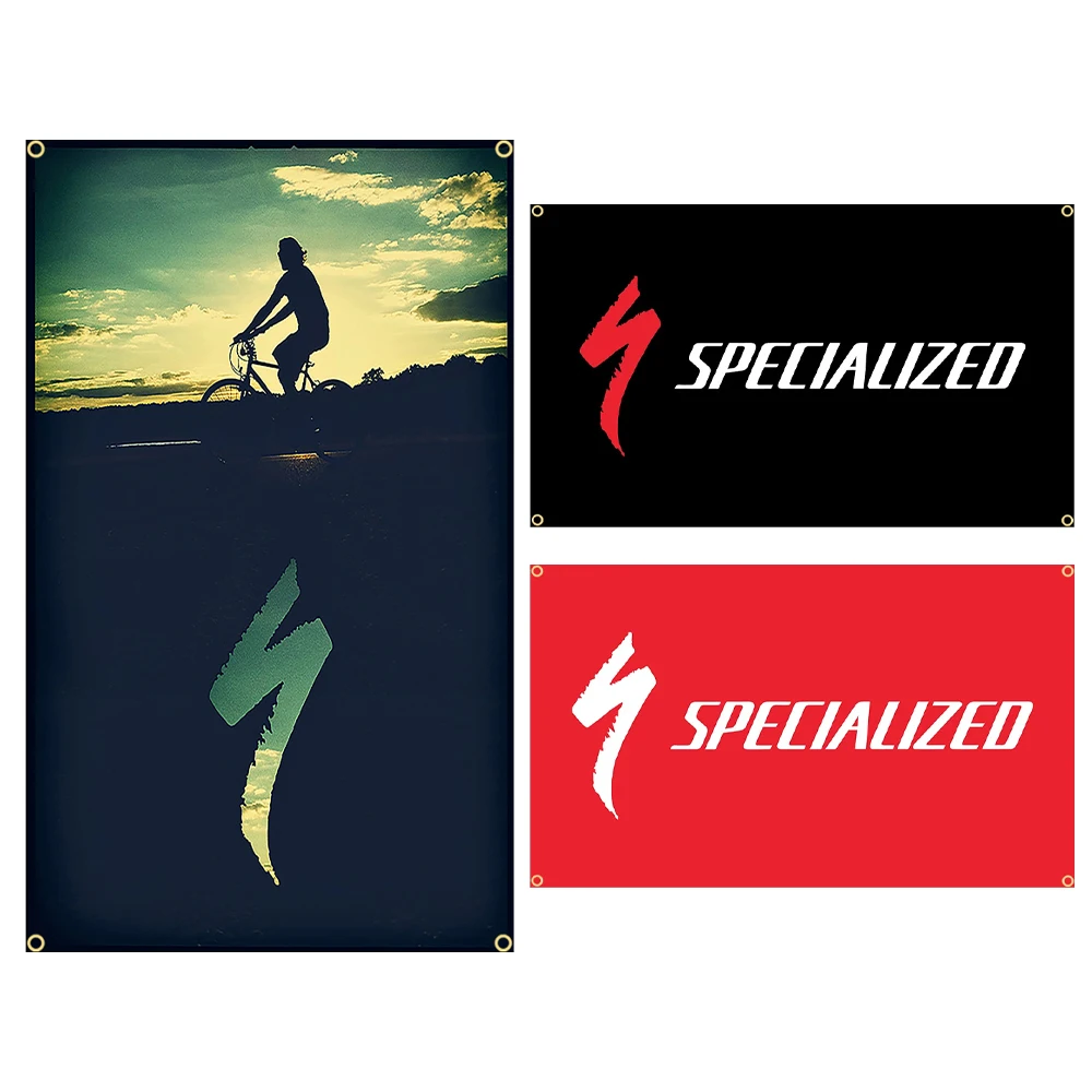 Flagdom 90X150Cm S-Works Bike Flag Banner Da Corsa Stampato In Poliestere Per L'Arredamento