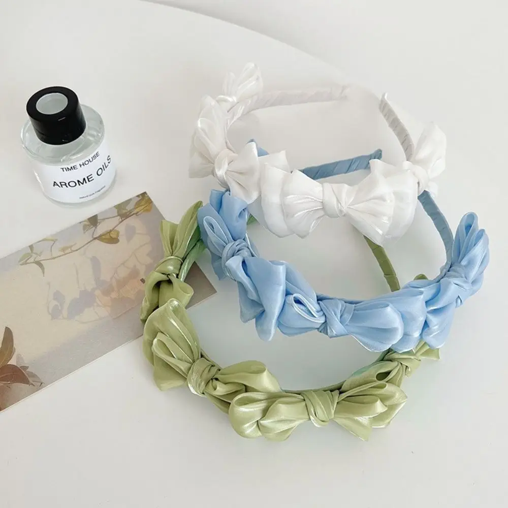 

Headwear Spring Summer Temperamen Bow Fairy Hair Hoop Korean Style Hairband Women Headband Mesh Silk Hairband