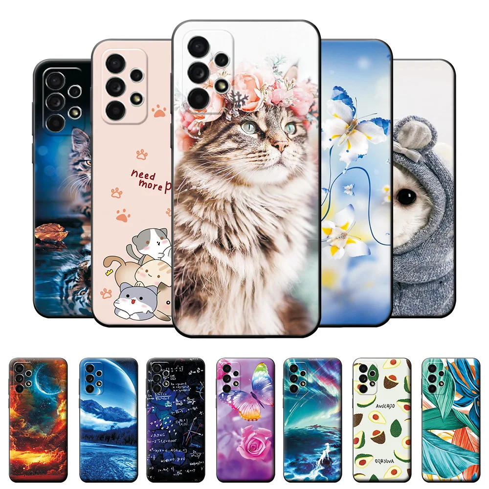 Per Samsung Galaxy A73 Custodia Morbida In Silicone Tpu Cute Cartoon Cover Posteriore Per Galaxy A73 5G Funda Per Samsung A73 5G Paraurti Coque