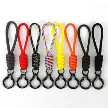 Wristlet Strap Paracord Keychain Backpack Bag Pendant Braided Woven Keychain Hanging Cord Anti-lost Umbrella Rope Keyring
