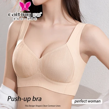 CAITING  Push-up bra High-Quality Women's Bra for Large Breasts women  top bra for women M-3XL Vest Underwear top Plus Size