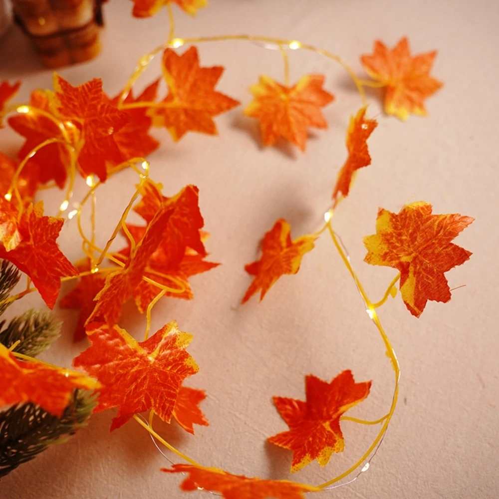LED String Light Geen Eucalyptus Leaves Maple Leaf 5V USB Battery Power Wedding Christmas Decoration 2M 5M 10M Fairy Lights