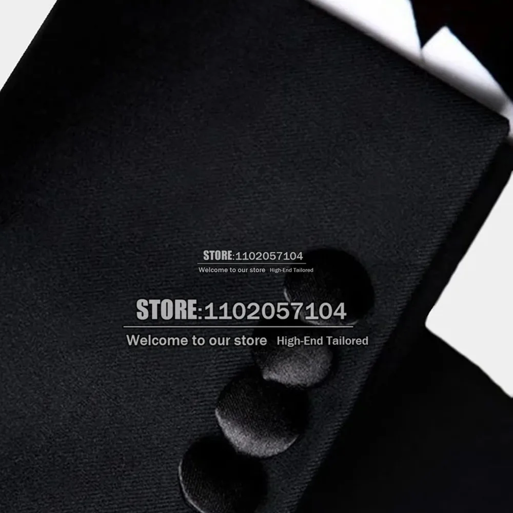 Black Groom Tuxedo 2 Pieces Men Suits For Wedding Double Breasted Jacket Pants Business Office Outfit Prom Blazer ropa hombre