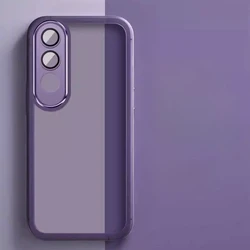 Soft Silicone Clear TPU Phone Case with Lens Protection and Shockproof Design for VIVO V70 FE (PURPLE)