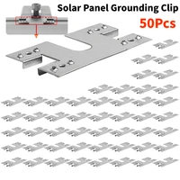 Clip de mise à la terre pour panneau solaire, 50 pièces, 28x50mm, feuille conductrice photovoltaïque, rondelle de mise à la terre pour panneau solaire en acier inoxydable 304 1