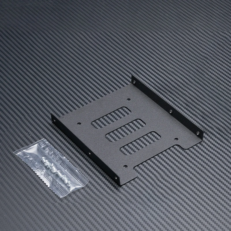 Patins noirs de 2.5 pouces pour SSD à baie de 3.5 pouces, plateau de caddie pour disque dur HDD, support de plateau de montage en métal, boîtier de convertisseur adaptateur