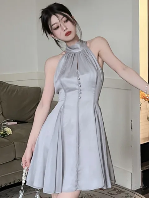 2023 Summer Sweet Off Shoulder Chiffon Mini Dress: A Stylish Choice for an Elegant Occasion