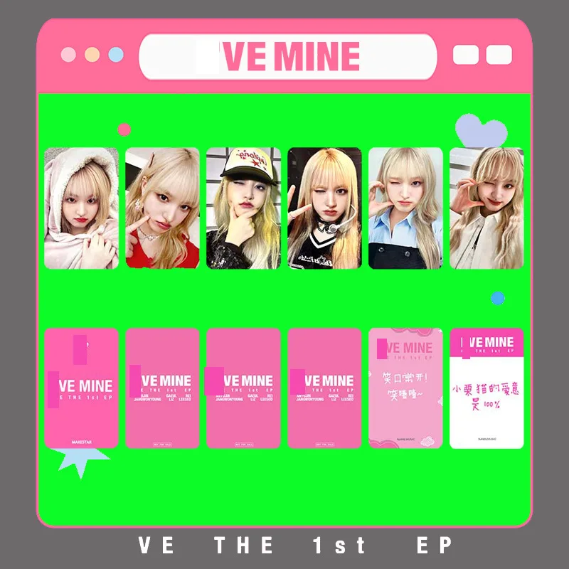 

6pcs/set KPOP IVE Album I'VE MINE Day Tour MAKESTAR Single LOMO Card YUJIN WONGYONG GAEUL LIZ Rei Leeseo Postcard Photo Card
