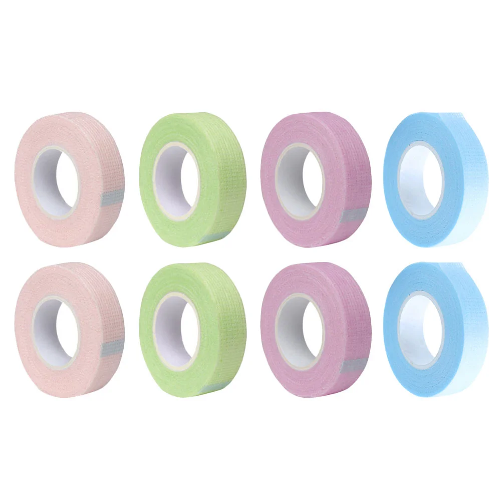 

12 Rolls Lash Isolation Tape Supplies for Eyelash Extensions Adhesive Materials Ribbons Patches Make