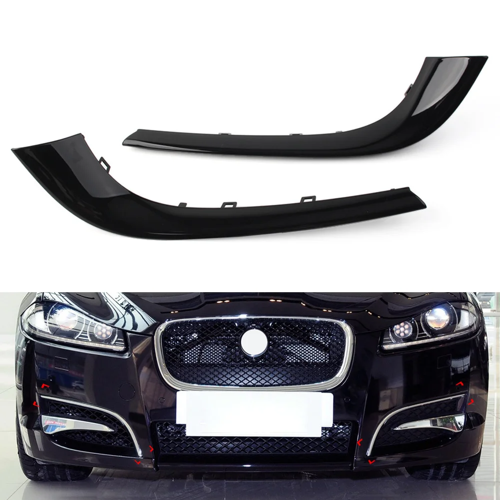 

Glossy Black Car Front Bumper Upper Molding Trim Left/Right 1Pcs For Jaguar XF 2012-2015 C2Z20504 C2Z20500