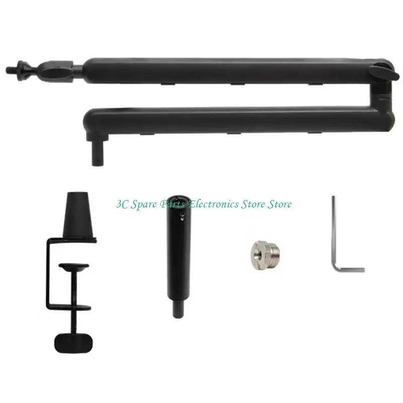 SZ Studio Grade Aluminum 붐 마이크 스탠드가 낮은 높이 설계를위한 명확한 라이브 스트리밍을위한 쉐이크 증거 클램프 마운트.