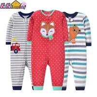 Spring Baby Rompers Girl Pajamas Clothes Zipper Fleece Warm Outfit Animal Cartoon Jumpsuit Infant Boy Clothing 9 12 18 24 Months 1