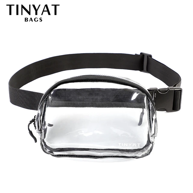 TINYAT-Sac banane transparent pour femme, grand sac banane pour