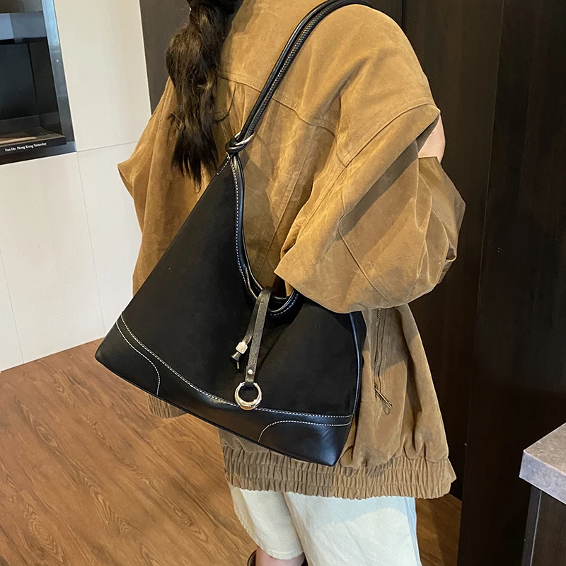 PU Leather Underarm Bag Large Capacity Commute Bag Fashion Handbag for Women Work Shopping Travel Daily