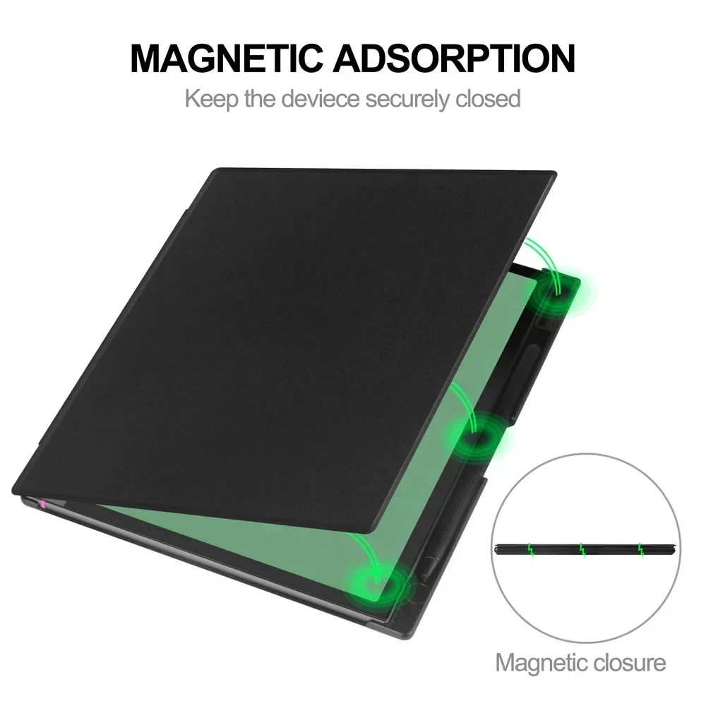 Slim Flip Book Cover with Hard Back Shell and Built-in Pencil Holder