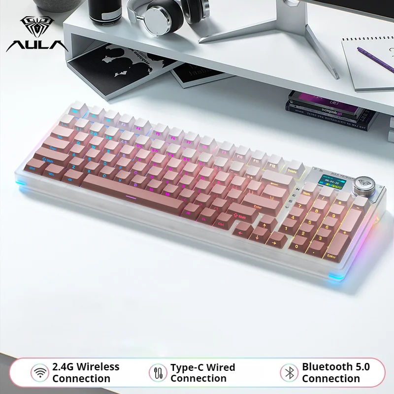 AULA メカニカルキーボード F98Pro Amazon | OUSEITECH F98pro ゲーミングキーボード 透明