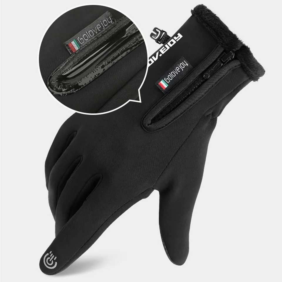 2 Fingers Flip Touchscreen Gloves Winter Warm Waterproof Windproof Glove Fishing Riding Velvet Mittens Women Men Angling Gloves