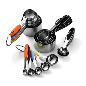 Stainless Steel Measuring Cups & Spoons Set (5/10 Pcs) 1