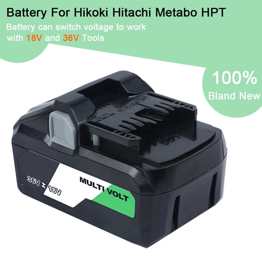 Bsl36A18 18V 6000Mah/36V 3000Mah Multivolt Batteria Ricaricabile Per Utensili Elettrici Agli Ioni Di Litio Hikoki Hitachi 18V 36V Bsl36B18 Bsl1830
