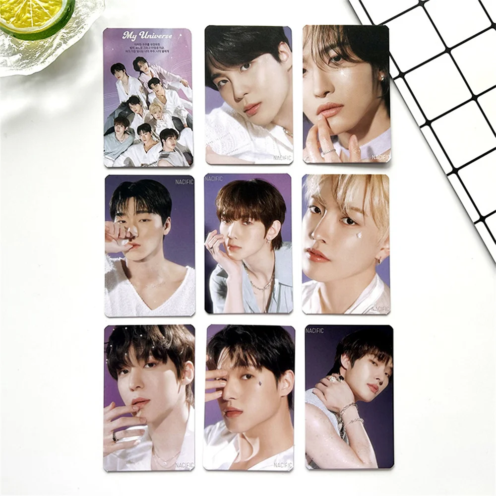 

Kpop ATEEZ Endorsement Card 9pcs/Set HIgh Quality HD Photo Korean Style Special LOMO Card Yunho Mingi Fans Collection Gift