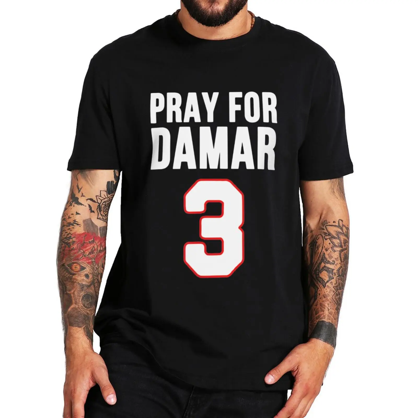 

Pray for Damar T Shirt 100% Cotton T-Shirt EU Size Tops Tee