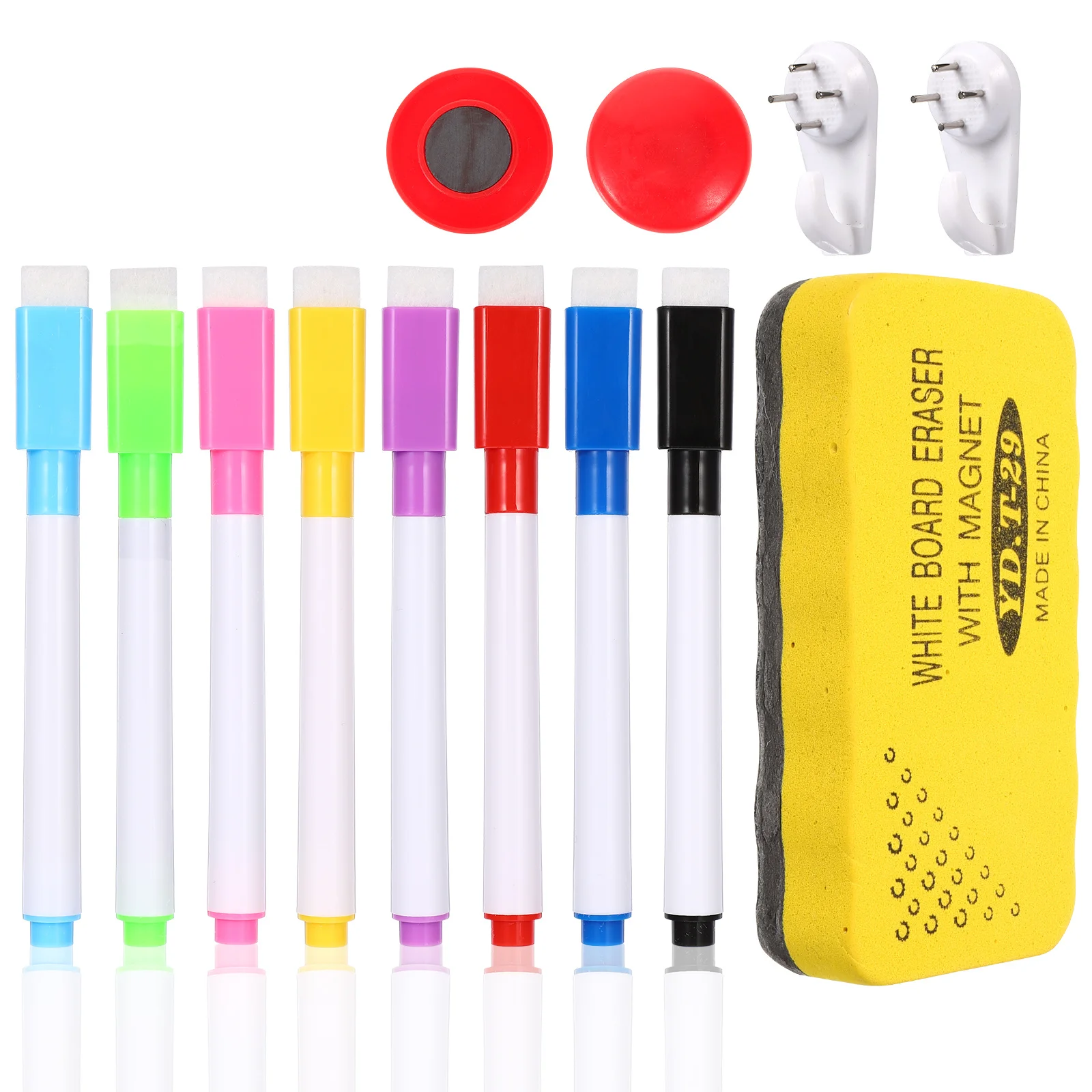 1 set 1 set di forniture per lavagna magnetica, penne per lavagna, perni di gomma, bacheca, parti per lavagna per ufficio, scuola - immagine 2
