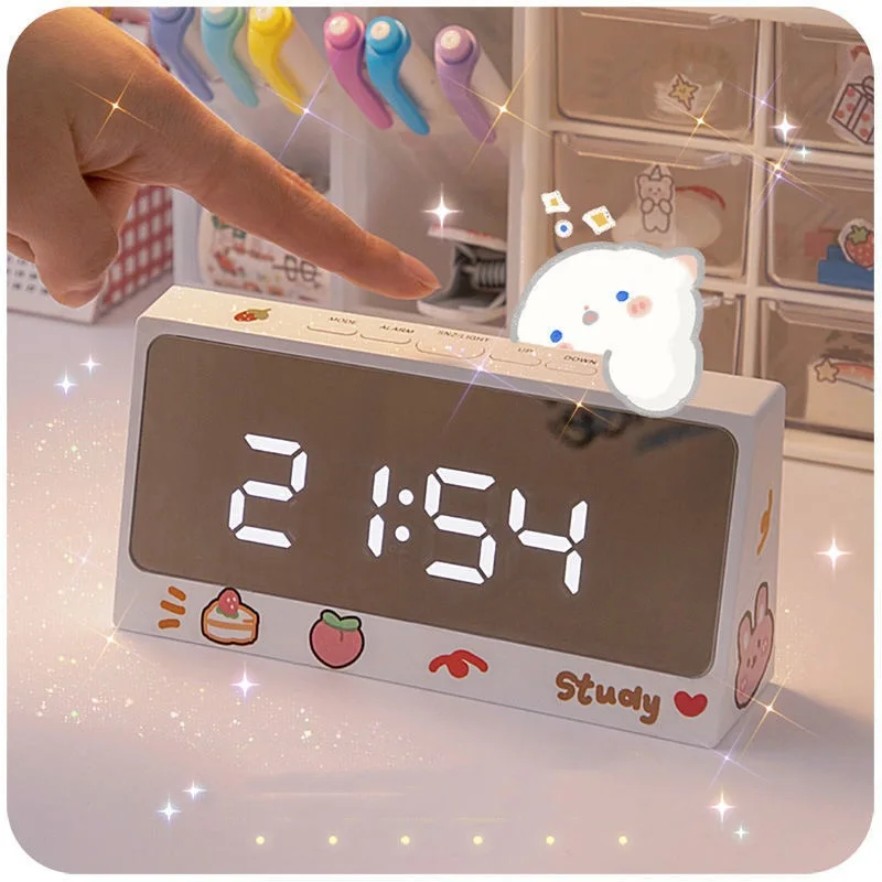 Kawaii Bedroom Alarm Clock Home Desktop Decoration Lef Kawaii Alarm