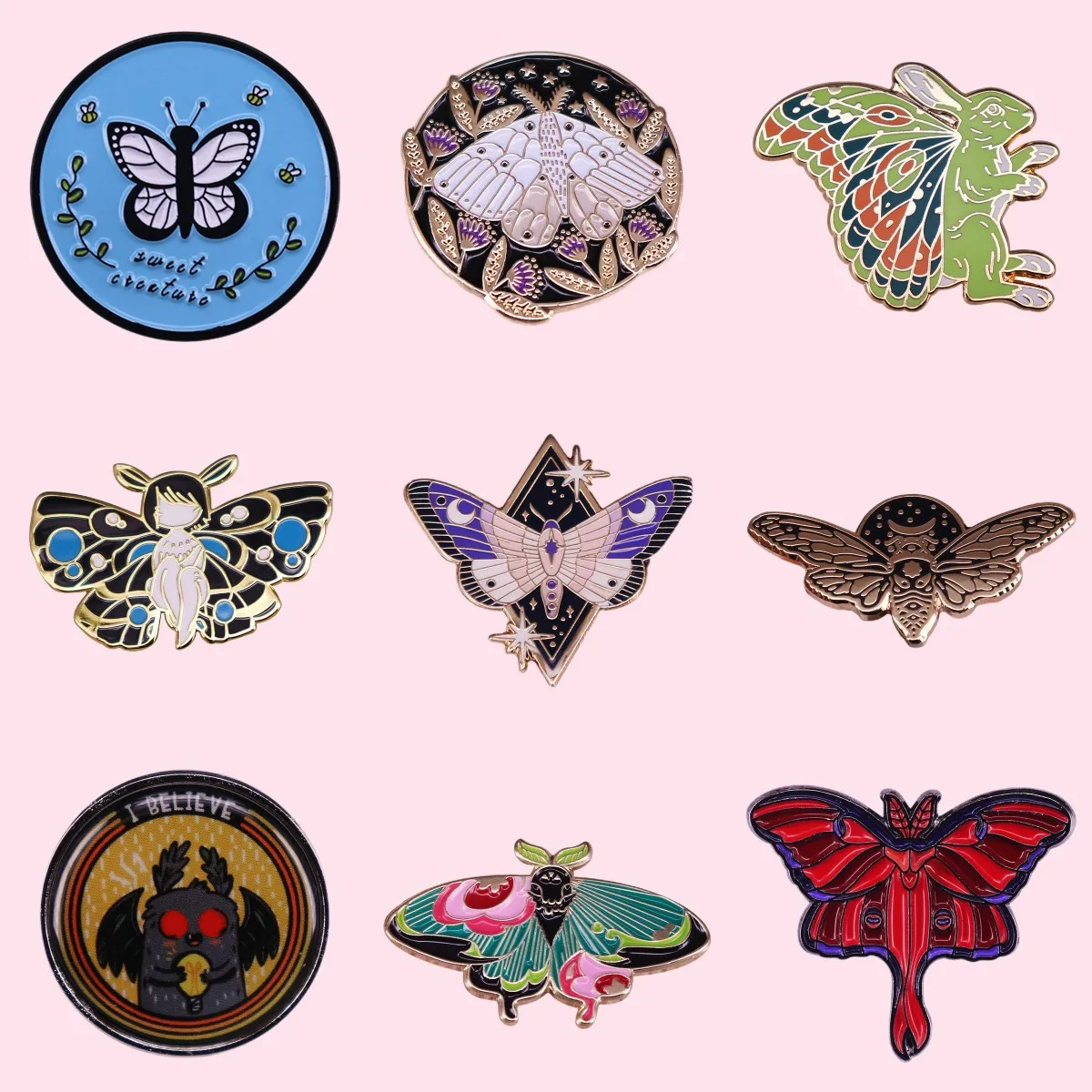 

Женская Брошь-бабочка, эмалированная брошь в форме кролика