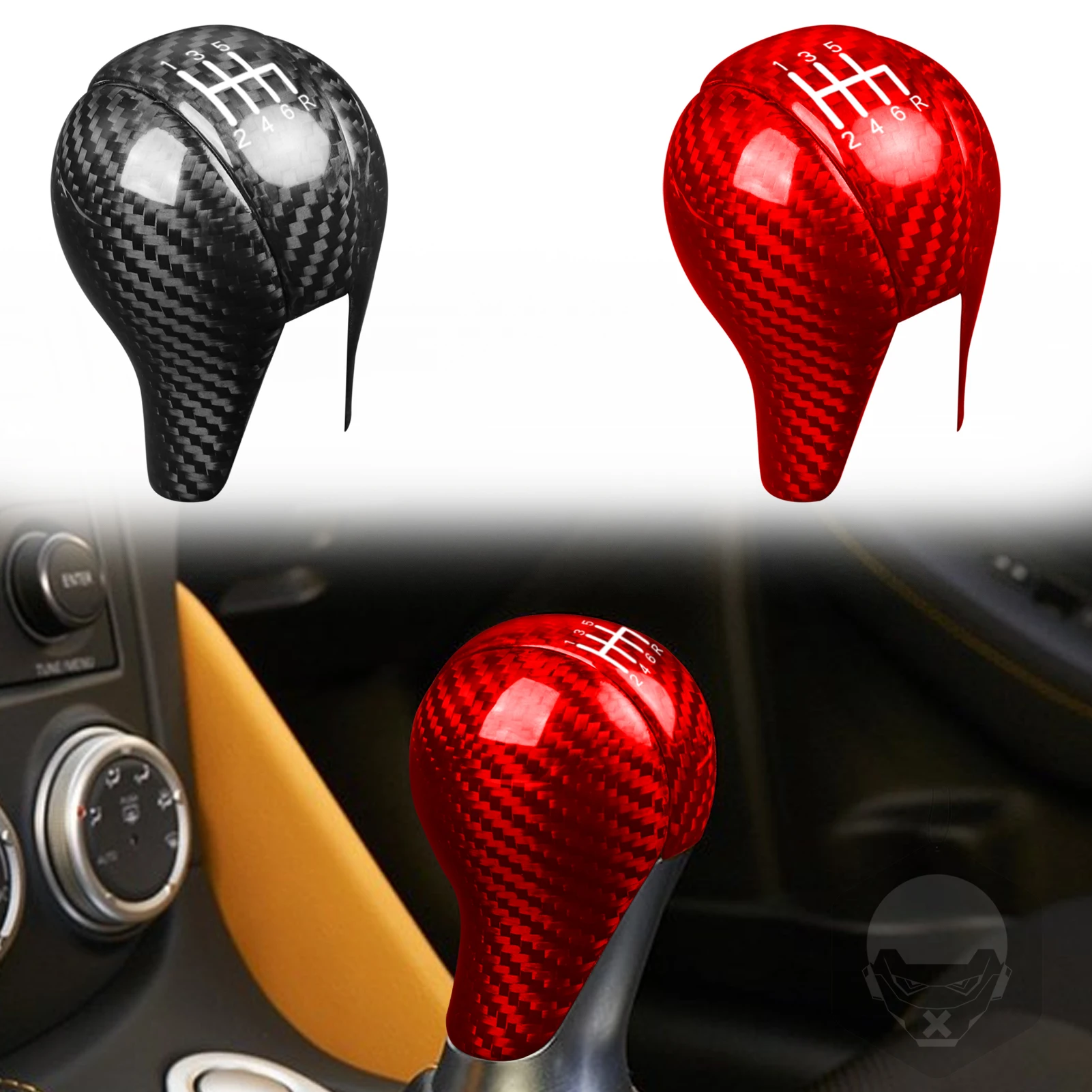 

Carbon Fiber Car Interior Gear Shift Knob Cover Trim Kit For NISSAN 370z 2009-2018