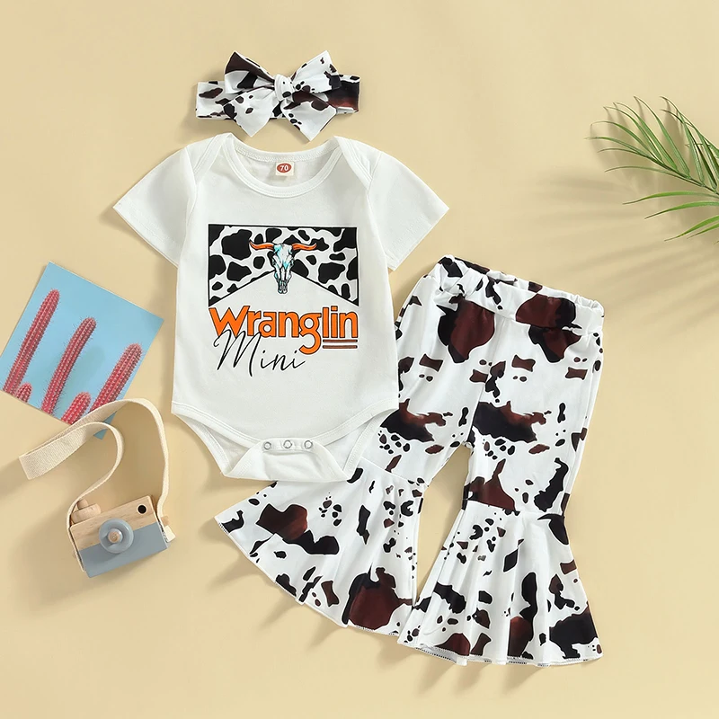 Infant Baby Clothing Girl Clothes Short Sleeve Letters Print Romper