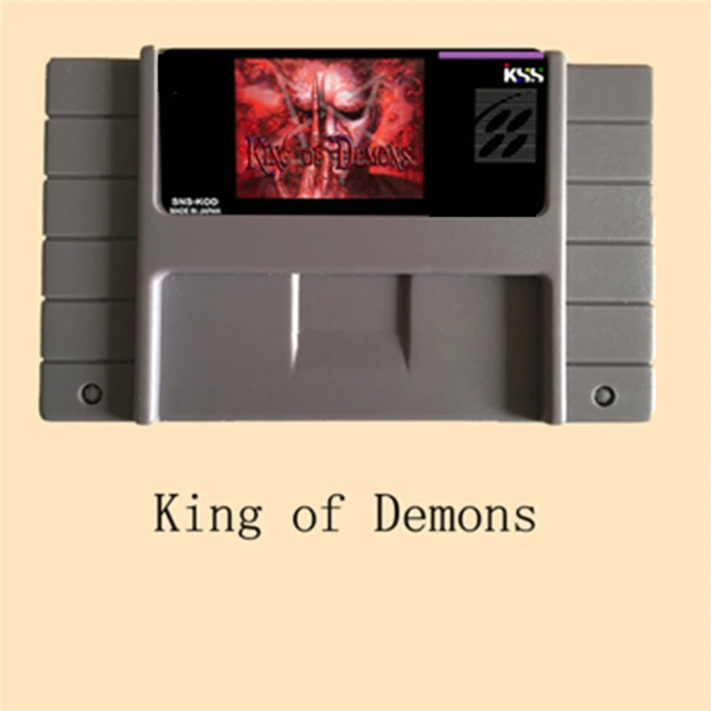 King Of Demons 16 Bit Big Grey Game Card Per Usa Ntsc Game Player