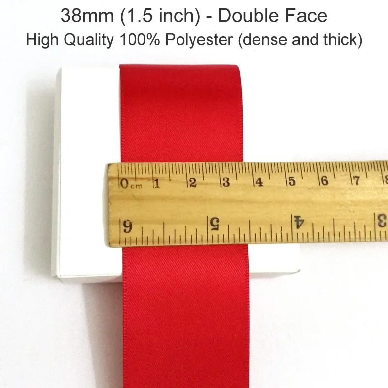 1.5" 3.8cm 38mm Double Sided Satin Ribbon 100% Polyester Double Face Ribbon Tapes Bows Making Wedding 961798 satin ribbons ribbon supplies polyester ribbon satin ribbon
